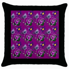 Flower Pattern Throw Pillow Case (Black)