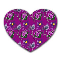 Flower Pattern Heart Mousepads