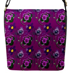 Flower Pattern Flap Messenger Bag (S)