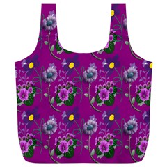 Flower Pattern Full Print Recycle Bags (L) 