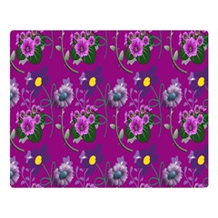 Flower Pattern Double Sided Flano Blanket (Large) 