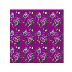 Flower Pattern Small Satin Scarf (Square)