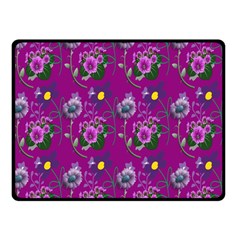 Flower Pattern Double Sided Fleece Blanket (small) 