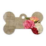 Flower Floral Bouquet Background Dog Tag Bone (Two Sides) Front