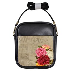 Flower Floral Bouquet Background Girls Sling Bags by Nexatart