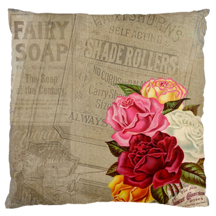 Flower Floral Bouquet Background Large Flano Cushion Case (One Side)