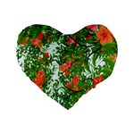 Flower Background Backdrop Pattern Standard 16  Premium Heart Shape Cushions Front