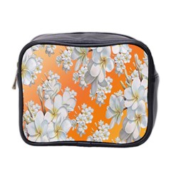 Flowers Background Backdrop Floral Mini Toiletries Bag 2-side by Nexatart