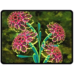Flowers Abstract Decoration Fleece Blanket (large)  by Nexatart