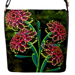 Flowers Abstract Decoration Flap Messenger Bag (s) by Nexatart