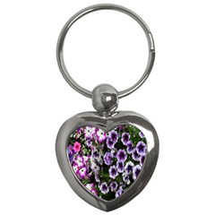 Flowers Blossom Bloom Plant Nature Key Chains (heart)  by Nexatart