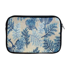 Flowers Blue Patterns Fabric Apple Macbook Pro 17  Zipper Case by Nexatart