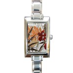 Fall Colors Rectangle Italian Charm Watch Front