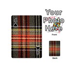 Fabric Texture Tartan Color Playing Cards 54 (Mini)  Front - Spade4