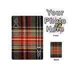 Fabric Texture Tartan Color Playing Cards 54 (Mini)  Front - Club4