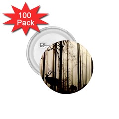 Forest Fog Hirsch Wild Boars 1 75  Buttons (100 Pack)  by Nexatart