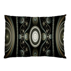 Fractal Beige Blue Abstract Pillow Case (two Sides)