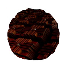 Fractal 3d Render Futuristic Standard 15  Premium Flano Round Cushions