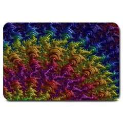 Fractal Art Design Colorful Large Doormat  by Nexatart