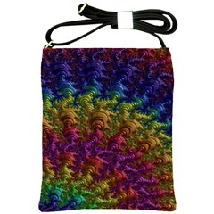 Fractal Art Design Colorful Shoulder Sling Bags by Nexatart