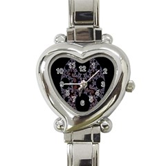 Fractal Complexity Geometric Heart Italian Charm Watch by Nexatart