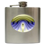 Fractal Eye Fantasy Digital Hip Flask (6 oz) Front