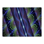 Fractal Blue Lines Colorful Double Sided Flano Blanket (Mini)  35 x27  Blanket Front