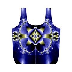 Fractal Fantasy Blue Beauty Full Print Recycle Bags (m) 
