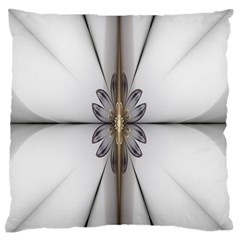 Fractal Fleur Elegance Flower Large Flano Cushion Case (two Sides) by Nexatart