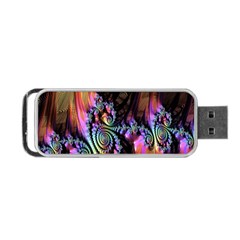 Fractal Colorful Background Portable Usb Flash (one Side) by Nexatart