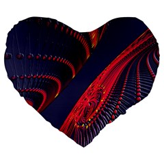 Fractal Art Digital Art Large 19  Premium Heart Shape Cushions