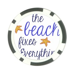 The Beach Fixes Everything Poker Chip Card Guard (10 Pack) by OneStopGiftShop