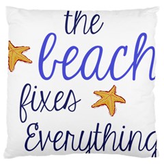 The Beach Fixes Everything Large Flano Cushion Case (one Side)