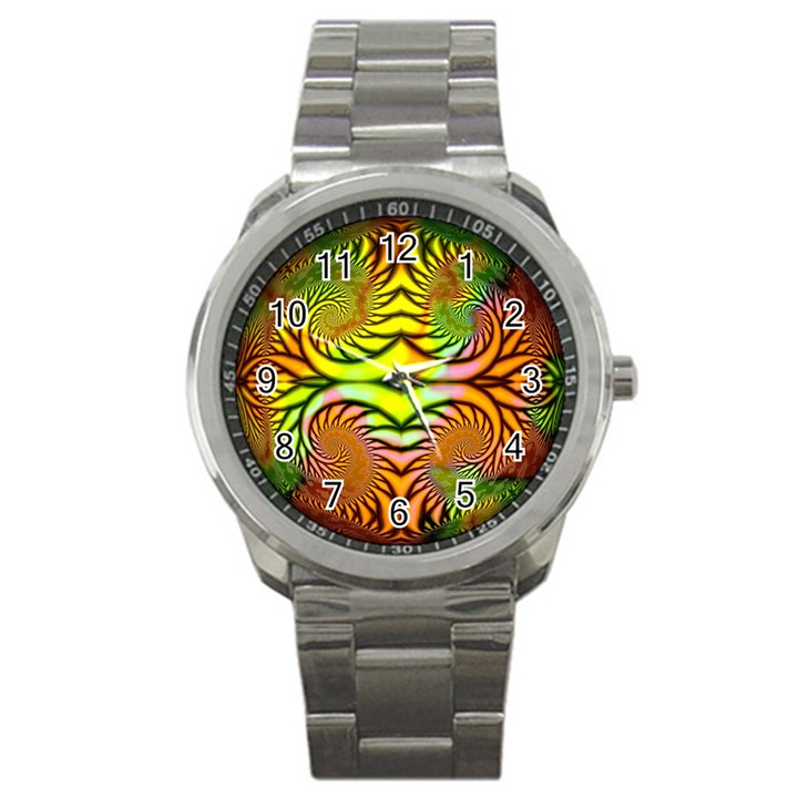 Fractals Ball About Abstract Sport Metal Watch