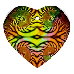 Fractals Ball About Abstract Heart Ornament (two Sides)