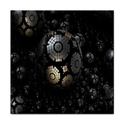 Fractal Sphere Steel 3d Structures Tile Coasters by Nexatart