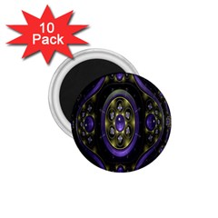 Fractal Sparkling Purple Abstract 1 75  Magnets (10 Pack)  by Nexatart