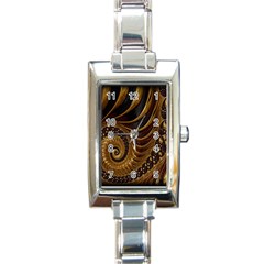 Fractal Spiral Endless Mathematics Rectangle Italian Charm Watch by Nexatart