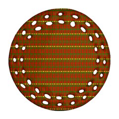 Fugly Christmas Xmas Pattern Ornament (round Filigree) by Nexatart