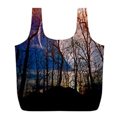 Full Moon Forest Night Darkness Full Print Recycle Bags (l)  by Nexatart