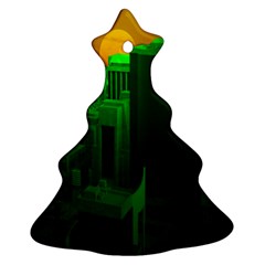 Green Building City Night Ornament (christmas Tree) 