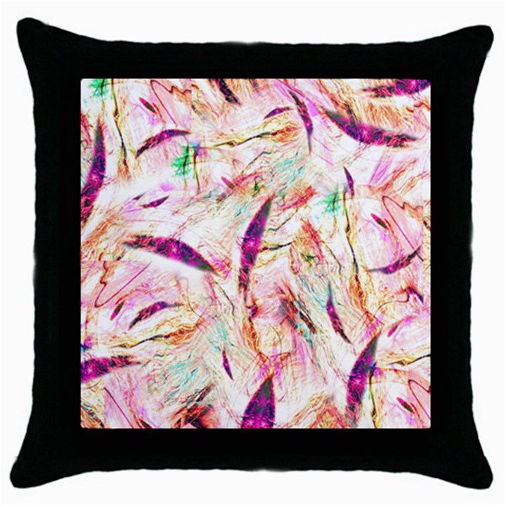 Grass Blades Throw Pillow Case (Black)