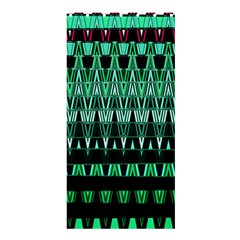 Green Triangle Patterns Shower Curtain 36  X 72  (stall)  by Nexatart