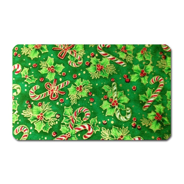 Green Holly Magnet (Rectangular)