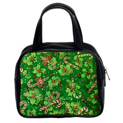 Green Holly Classic Handbags (2 Sides) by Nexatart