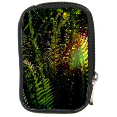 Green Leaves Psychedelic Paint Compact Camera Cases by Nexatart