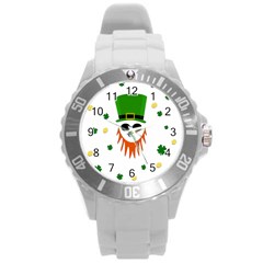 St  Patrick s Day Round Plastic Sport Watch (l)