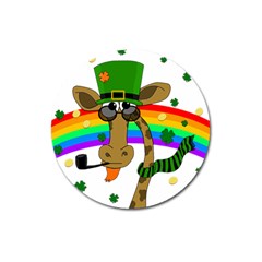 Irish Giraffe Magnet 3  (round)