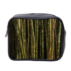 Green And Brown Bamboo Trees Mini Toiletries Bag 2-side by Nexatart