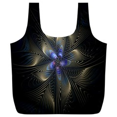 Fractal Blue Abstract Fractal Art Full Print Recycle Bags (l)  by Nexatart